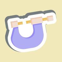 Sticker Micro Meter. related to Measuring symbol. simple illustration vector