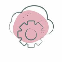 Icon Cloud Management. related to Network symbol. Color Spot Style. simple illustration vector