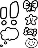 cute doodles element design for templates. vector