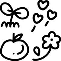 cute doodles element design for templates. vector