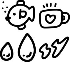 cute doodles element design for templates. vector