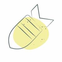 Icon Missile. related to War Military symbol. Color Spot Style. simple illustration vector