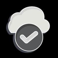 Icon Cloud Access. related to Network symbol. glossy style. simple illustration vector