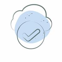 Icon Cloud Access. related to Network symbol. Color Spot Style. simple illustration vector
