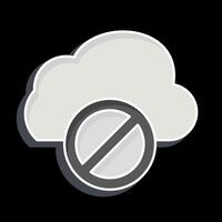 Icon Cloud Block. related to Network symbol. glossy style. simple illustration vector