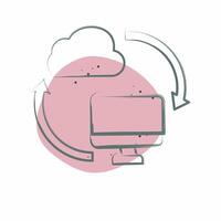 Icon Backup Data. related to Network symbol. Color Spot Style. simple illustration vector