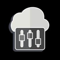 Icon Cloud Setting. related to Network symbol. glossy style. simple illustration vector