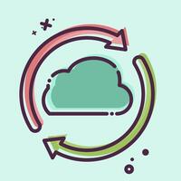 Icon Cloud Reload. related to Network symbol. MBE style. simple illustration vector