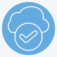 Icon Cloud Access. related to Network symbol. blue eyes style. simple illustration vector