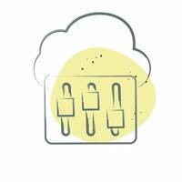 Icon Cloud Setting. related to Network symbol. Color Spot Style. simple illustration vector