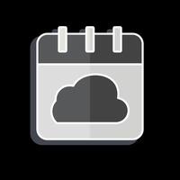 Icon Cloud Schedule. related to Network symbol. glossy style. simple illustration vector