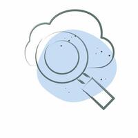 Icon Cloud Search. related to Network symbol. Color Spot Style. simple illustration vector