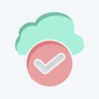 Icon Cloud Access. related to Network symbol. doodle style. simple illustration vector