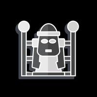 Icon Dol Hareubang. related to Korea symbol. glossy style. simple illustration vector