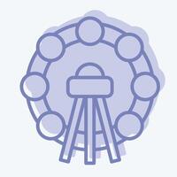 Icon Ferris Wheel. related to Korea symbol. two tone style. simple illustration vector
