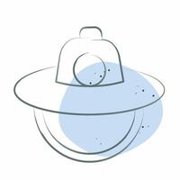 Icon Hat. related to Korea symbol. Color Spot Style. simple illustration vector