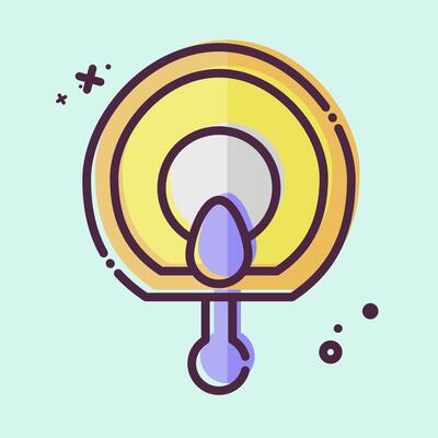Icon Fan. related to Korea symbol. MBE style. simple illustration
