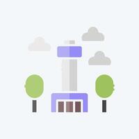 Icon Seoul Tower. related to Korea symbol. doodle style. simple illustration vector