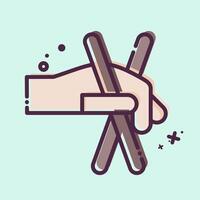 Icon Chopsticks. related to Korea symbol. MBE style. simple illustration vector