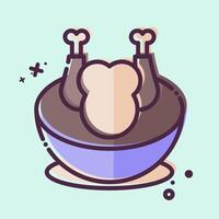 Icon Chicken Soup. related to Korea symbol. MBE style. simple illustration vector