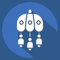 Icon Wind Chime. related to Korea symbol. long shadow style. simple illustration vector