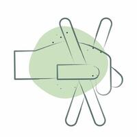 Icon Chopsticks. related to Korea symbol. Color Spot Style. simple illustration vector