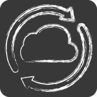 Icon Cloud Reload. related to Network symbol. chalk Style. simple illustration vector