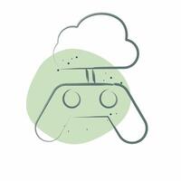 Icon Cloud Game. related to Network symbol. Color Spot Style. simple illustration vector