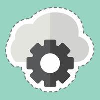 Sticker line cut Cloud Management. related to Network symbol. simple illustration vector