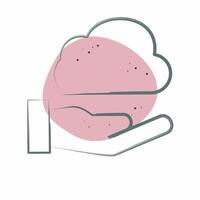 Icon Share Cloud. related to Network symbol. Color Spot Style. simple illustration vector