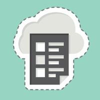 Sticker line cut Fire Access. related to Network symbol. simple illustration vector