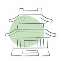 Icon Gyeongbong. related to Korea symbol. Color Spot Style. simple illustration vector