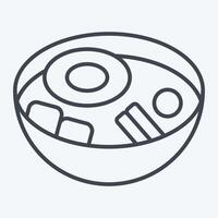Icon Bibimbap. related to Korea symbol. line style. simple illustration vector