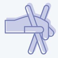 Icon Chopsticks. related to Korea symbol. two tone style. simple illustration vector