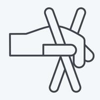 Icon Chopsticks. related to Korea symbol. line style. simple illustration vector