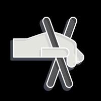 Icon Chopsticks. related to Korea symbol. glossy style. simple illustration vector