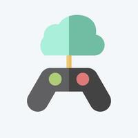 Icon Cloud Game. related to Network symbol. flat style. simple illustration vector