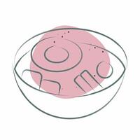 Icon Bibimbap. related to Korea symbol. Color Spot Style. simple illustration vector