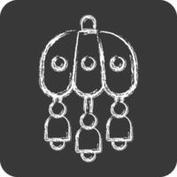 Icon Wind Chime. related to Korea symbol. chalk Style. simple illustration vector