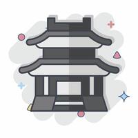 Icon Gyeongbong. related to Korea symbol. comic style. simple illustration vector