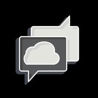 Icon Cloud Chatting. related to Network symbol. glossy style. simple illustration vector