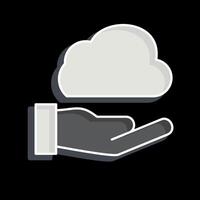 Icon Share Cloud. related to Network symbol. glossy style. simple illustration vector
