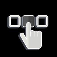 Icon Select. related to Choice symbol. glossy style. simple illustration vector