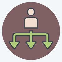 Icon Plan. related to Choice symbol. color mate style. simple illustration vector