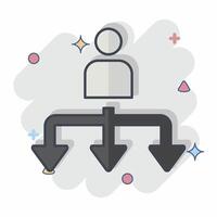 Icon Plan. related to Choice symbol. comic style. simple illustration vector
