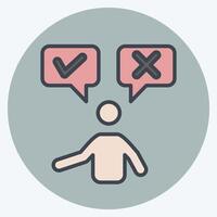 Icon Possibility. related to Choice symbol. color mate style. simple illustration vector