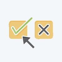 Icon Right Choice. related to Choice symbol. doodle style. simple illustration vector