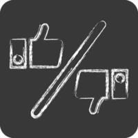 Icon Preference. related to Choice symbol. chalk Style. simple illustration vector