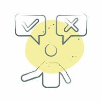 Icon Possibility. related to Choice symbol. Color Spot Style. simple illustration vector