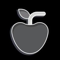 Icon Apple. related to Breakfast symbol. glossy style. simple illustration vector